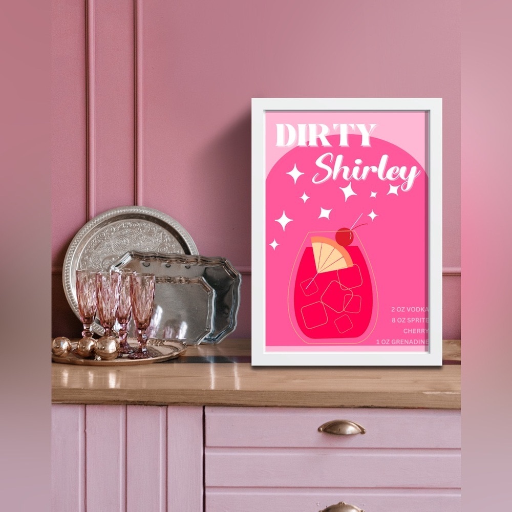 Cocktail vintage inspired recipe paperboard print